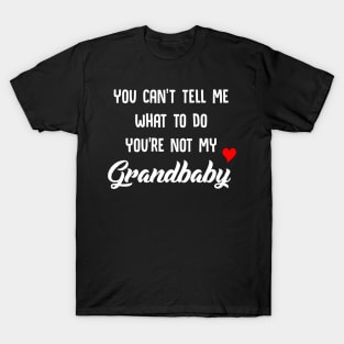 You Can't Tell Me What To Do, You're Not My Grandbaby T-Shirt